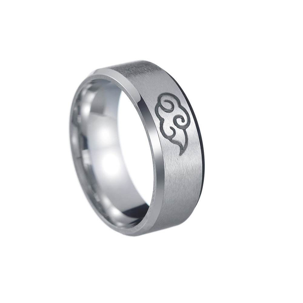 Cloud Fusion Steel Ring - Handcrafted European and American Jewelry with Laser Design