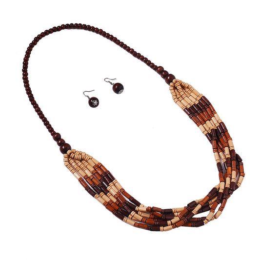 Wooden Bead Necklace Set - Savanna Rhythms Collection