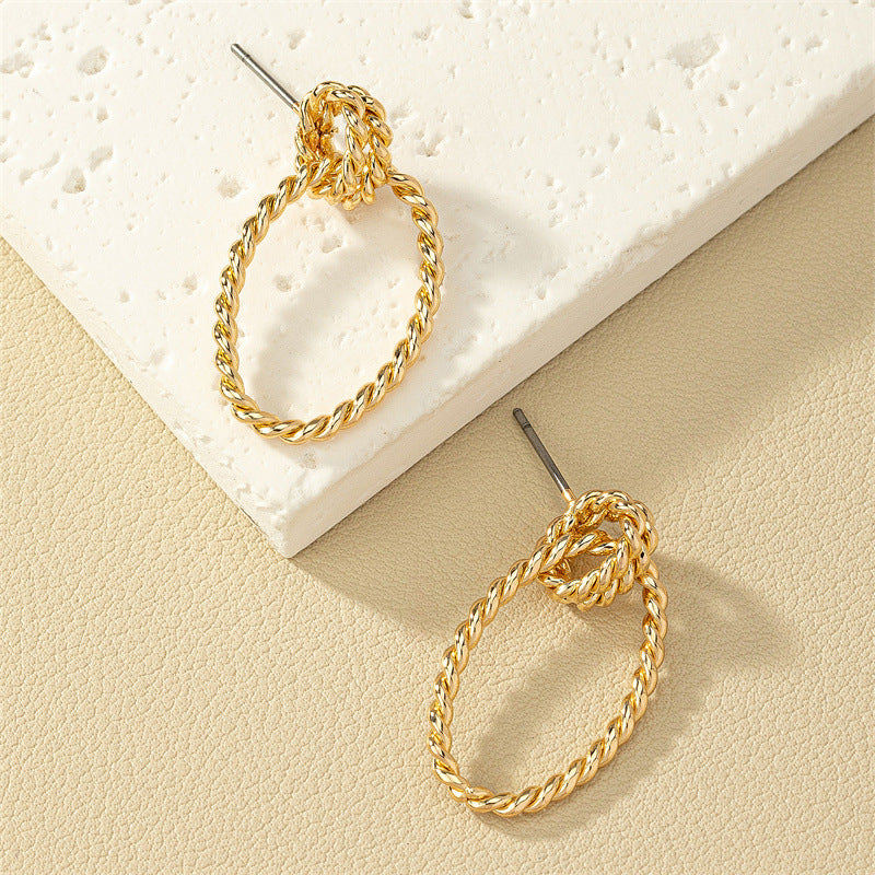 Cool Breeze Woven Metal Earrings - Vienna Verve Collection