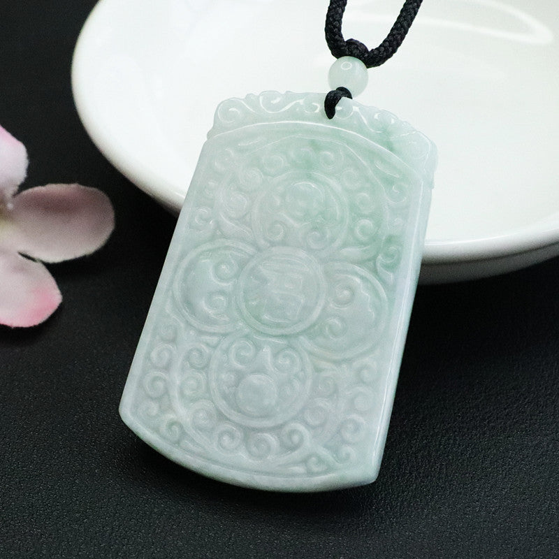 Blessed Flower Jade Pendant from Planderful Collection - Fortune's Favor