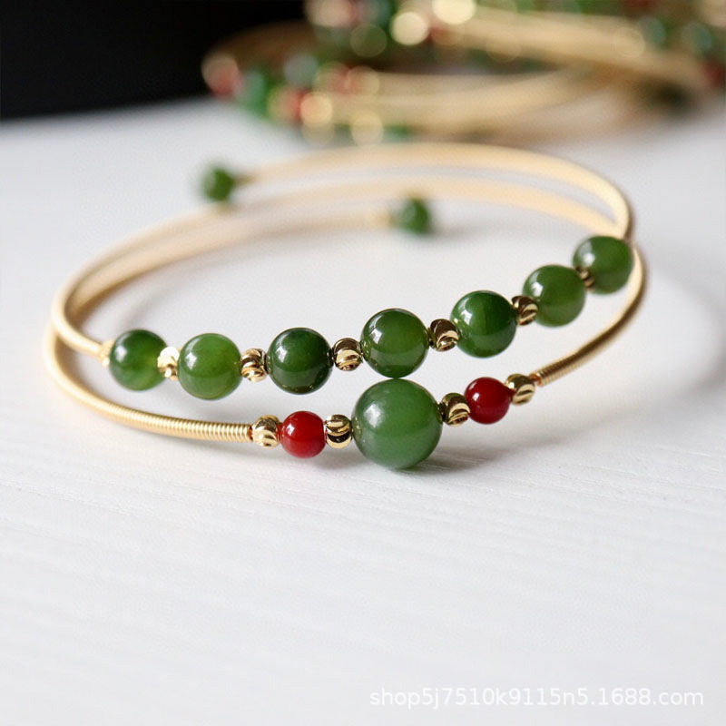 Fortune's Favor Sterling Silver Jade Bracelet