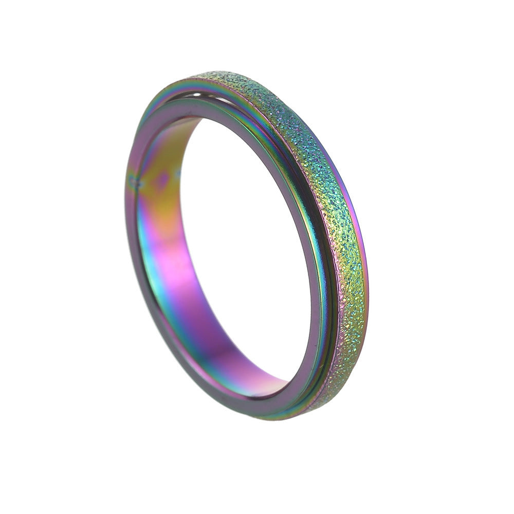 European and American Favorite: Titanium Steel Women's Stress Relief Ring