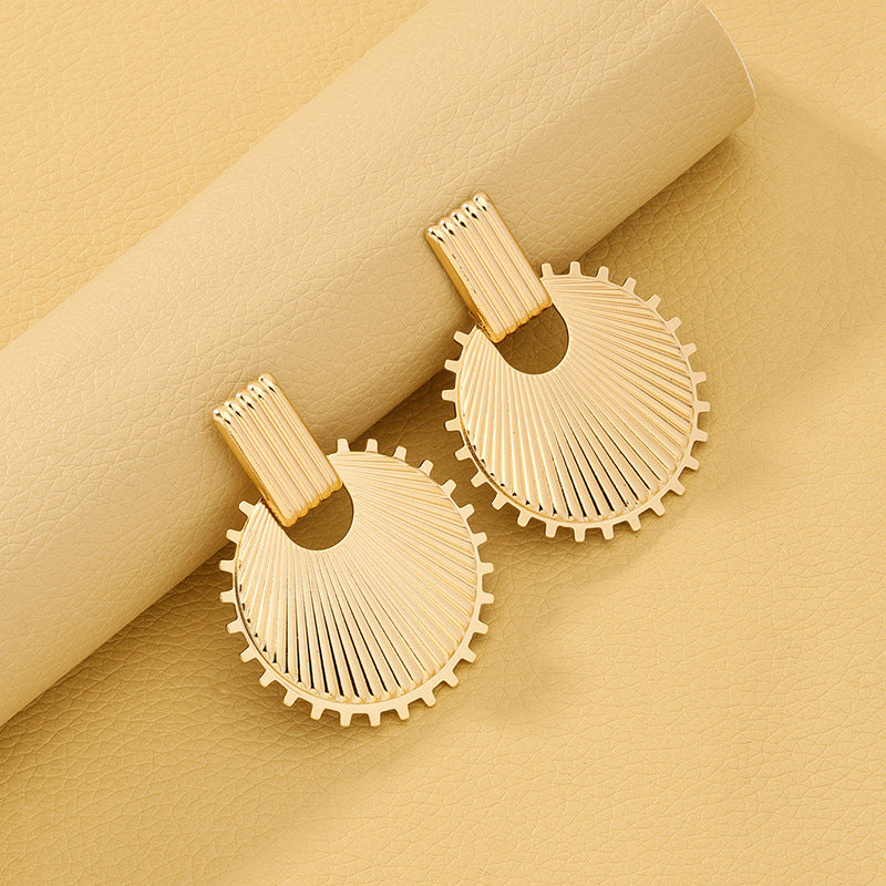 Geometric Metal Wind Earrings - Planderful Vienna Verve Collection