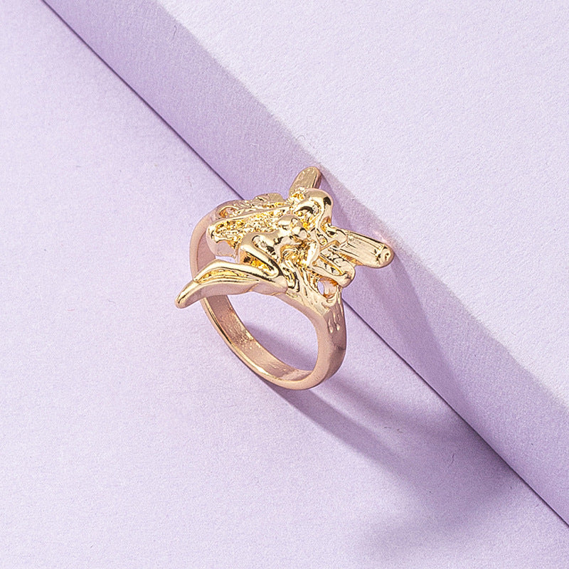 European and American Inspired Angel Ring with Unique Wrinkle Design - Vienna Verve Collection