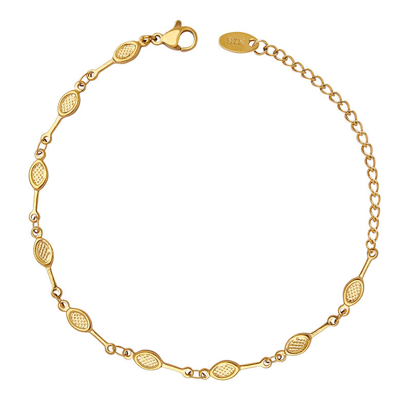 Campus Chic Gold-Plated Tennis Racket Bracelet by Planderful