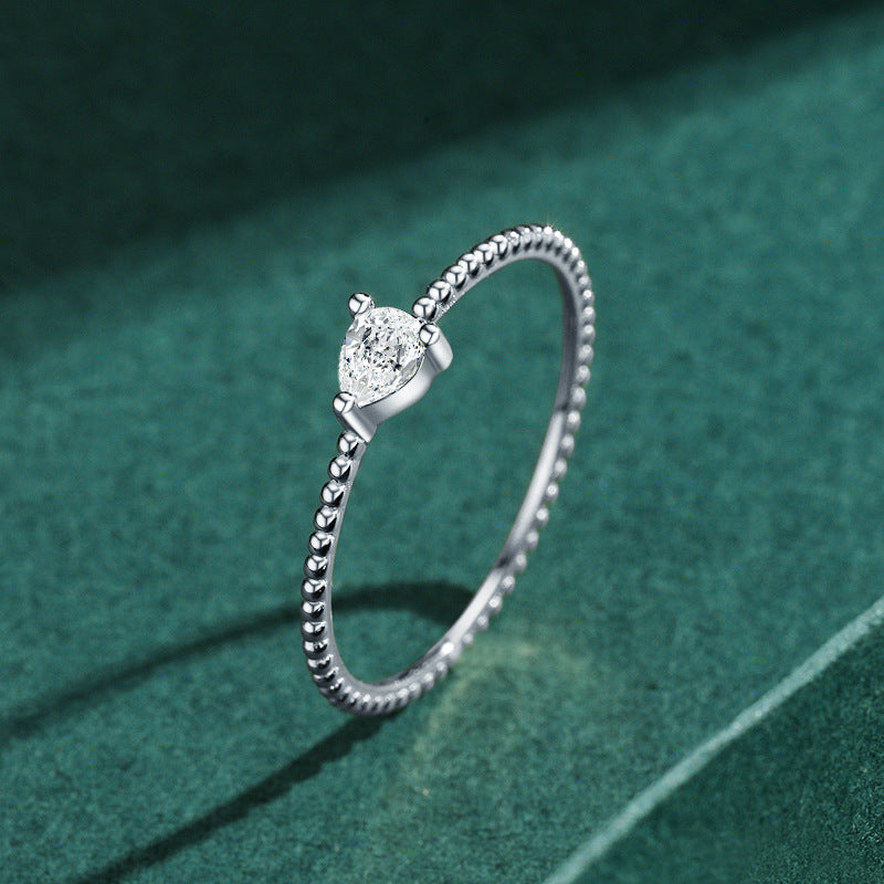 Everyday Genie Sterling Silver Zircon Ring - Simple and Elegant