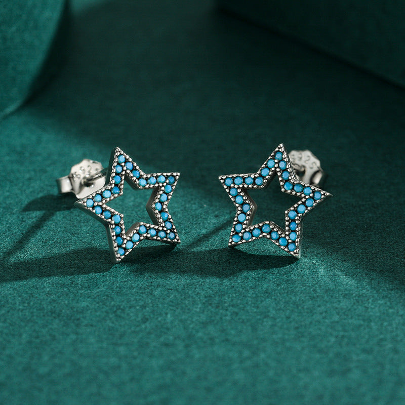 Wholesale Retro Turquoise Earrings with S925 Sterling Silver