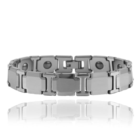 Customizable Punk-Inspired Tungsten Steel Bracelet for All - Unisex European and American Jewelry