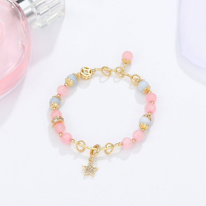 Fortune's Favor Pink Quartz Bracelet