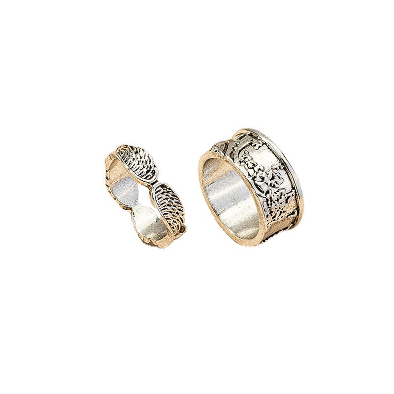 Vintage Wing Texture Ring Set - Vienna Verve Collection