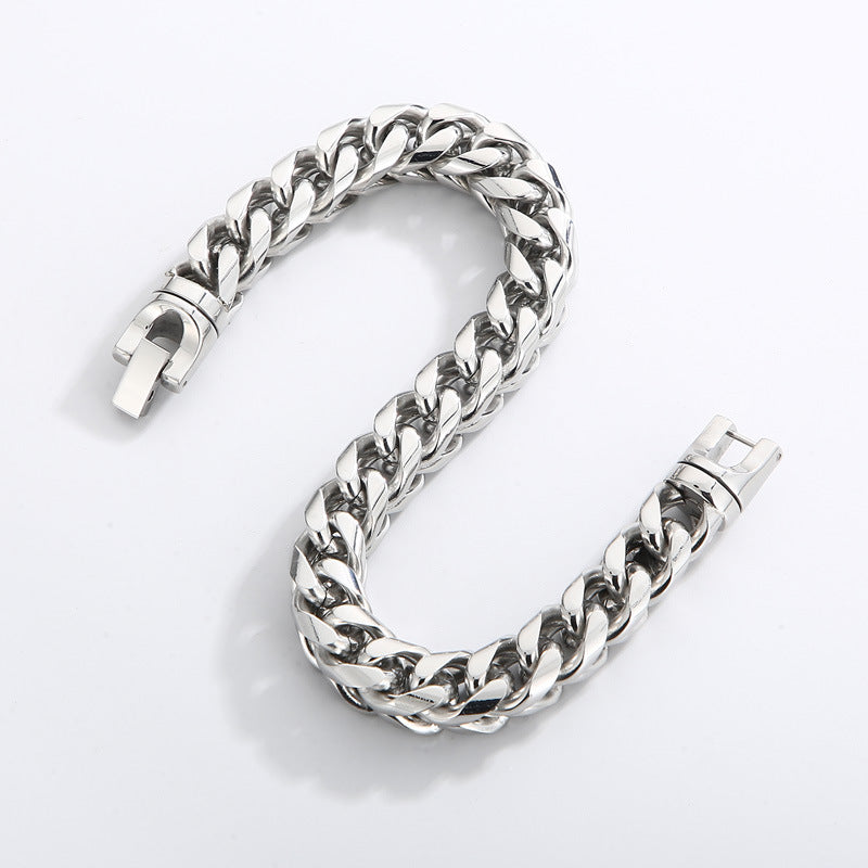 Customizable Multi-Color Stainless Steel Round Link Keel Chain Bracelet for Men