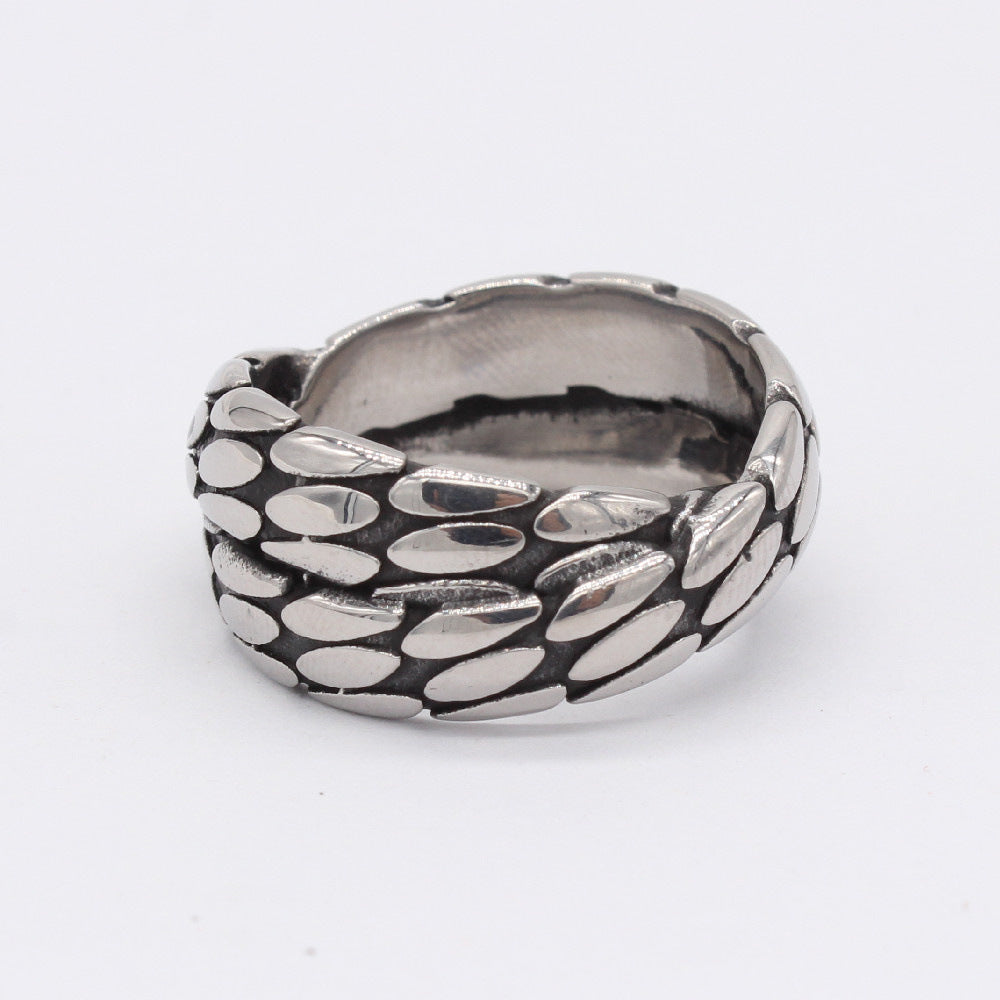 Retro Cross X Titanium Steel Ring for European and American Style