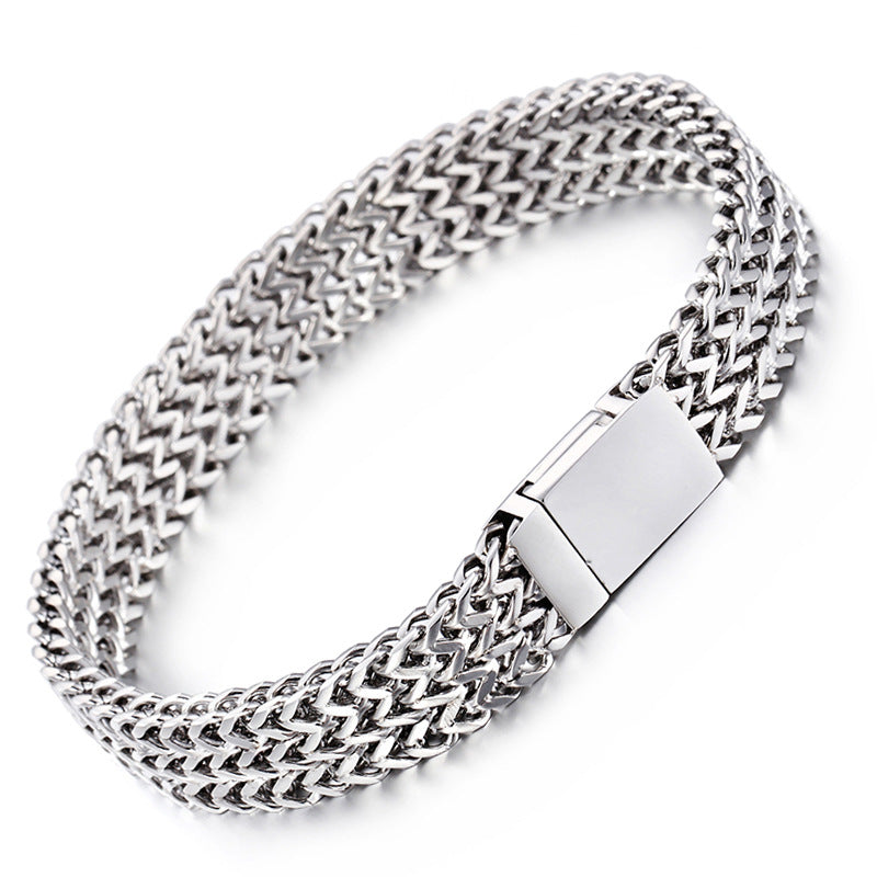 Stylish Personalized Titanium Steel Men's Bracelet for Cross-Border E-Commerce in Europe and the USA