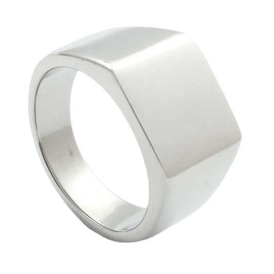 Stylish Titanium Steel Square Ring for Men - Retro Trendy Accessories