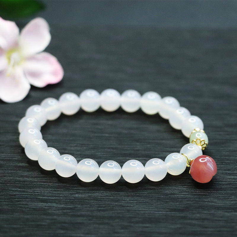 Chalcedony and Sterling Silver Fortune's Favor Bracelet