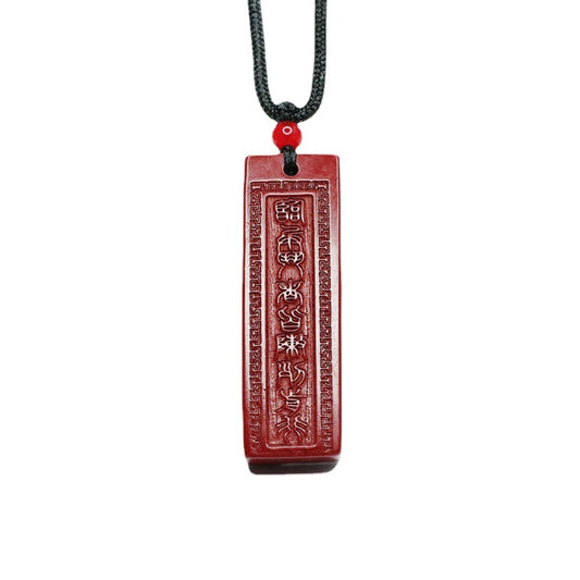 Cinnabar Pendant Purple Gold Sand Nine-character Mantra Pendant