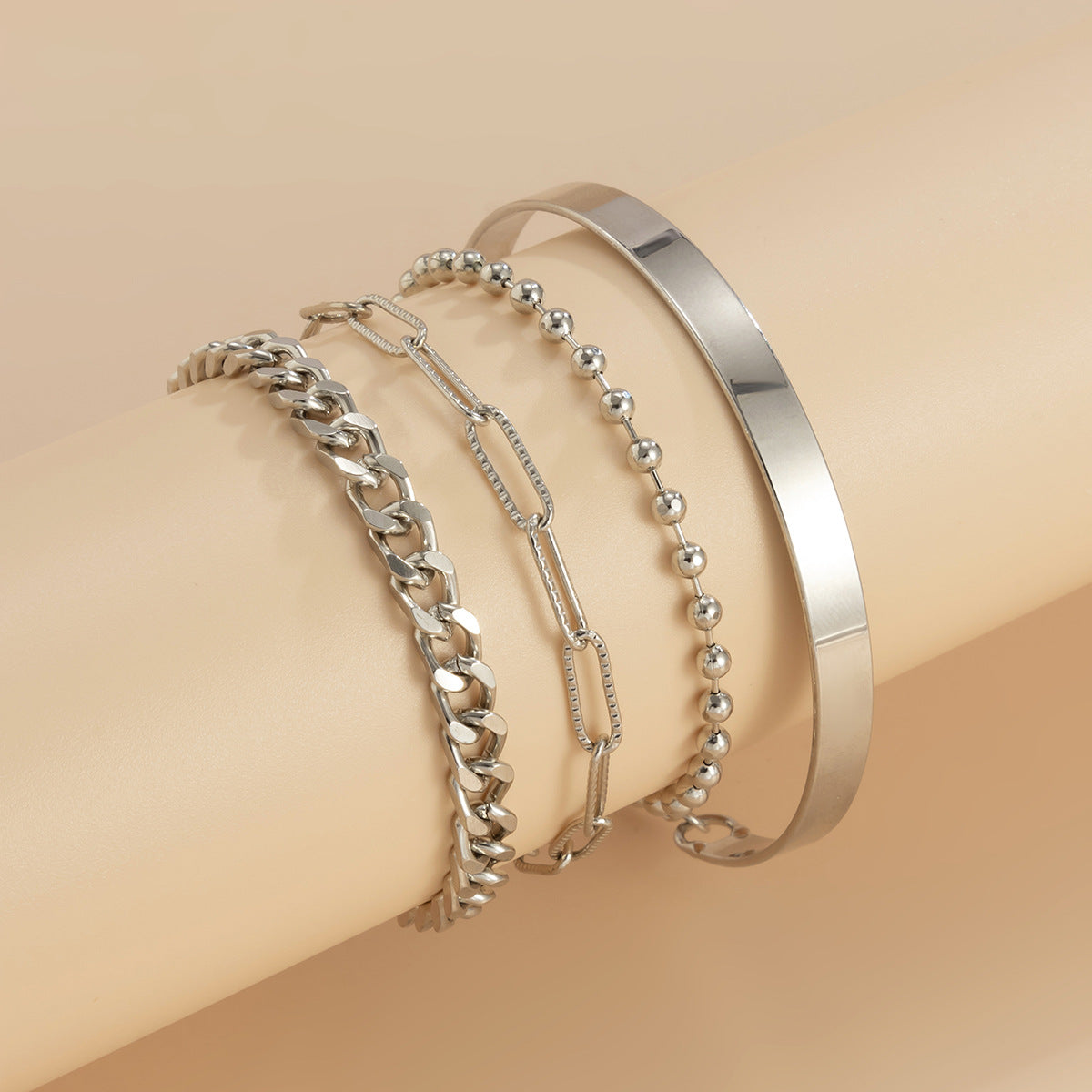 Exaggerated Threaded Cross Alloy Bracelet for Women from Vienna Verve Collection by Planderful