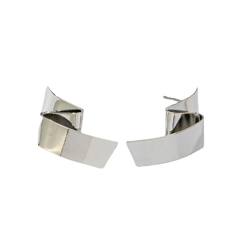 Geometric Distortion Metal Earrings from the Vienna Verve Collection