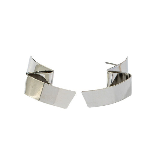 Geometric Distortion Metal Earrings from the Vienna Verve Collection