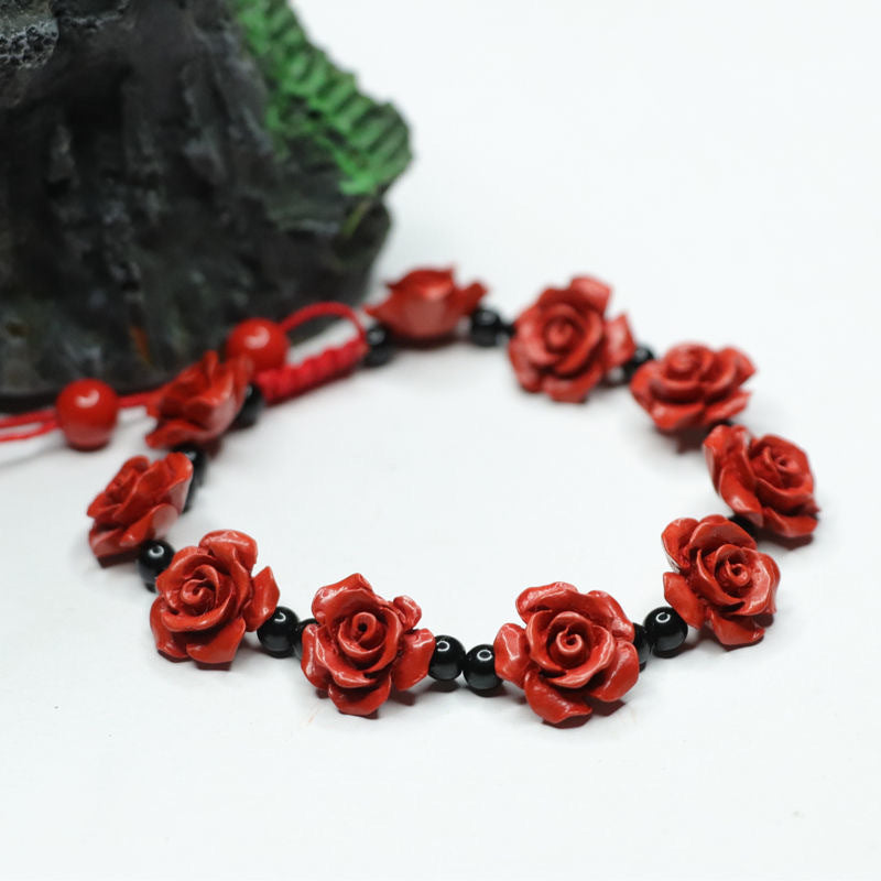 Fortune's Favor Cinnabar Stone Bracelet