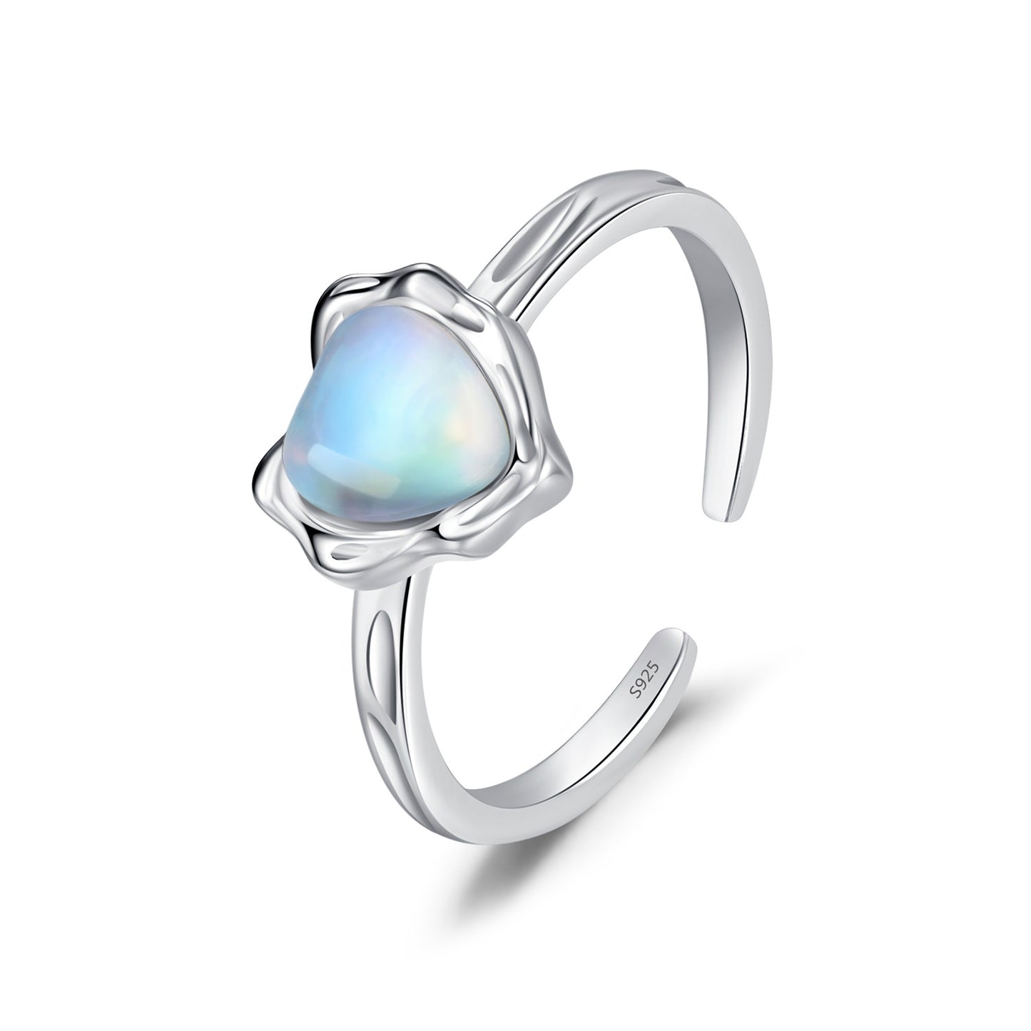 Moonlight Stone Sterling Silver Adjustable Ring