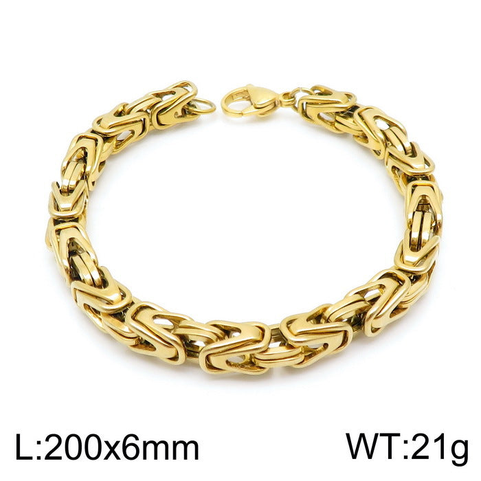 Trendy Hip-Hop Emperor Chain: Unique V-Shaped Titanium Steel Bracelet for Men