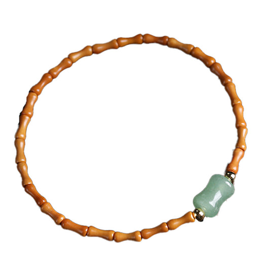 Fortune's Favor Sterling Silver Bracelet with Olive Core and Aventurine Jade