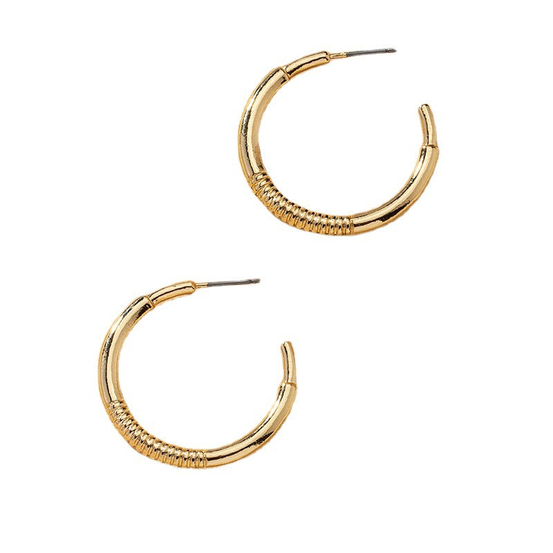 Metallic C-Shaped Earrings - Trendy Amazon Statement Jewelry