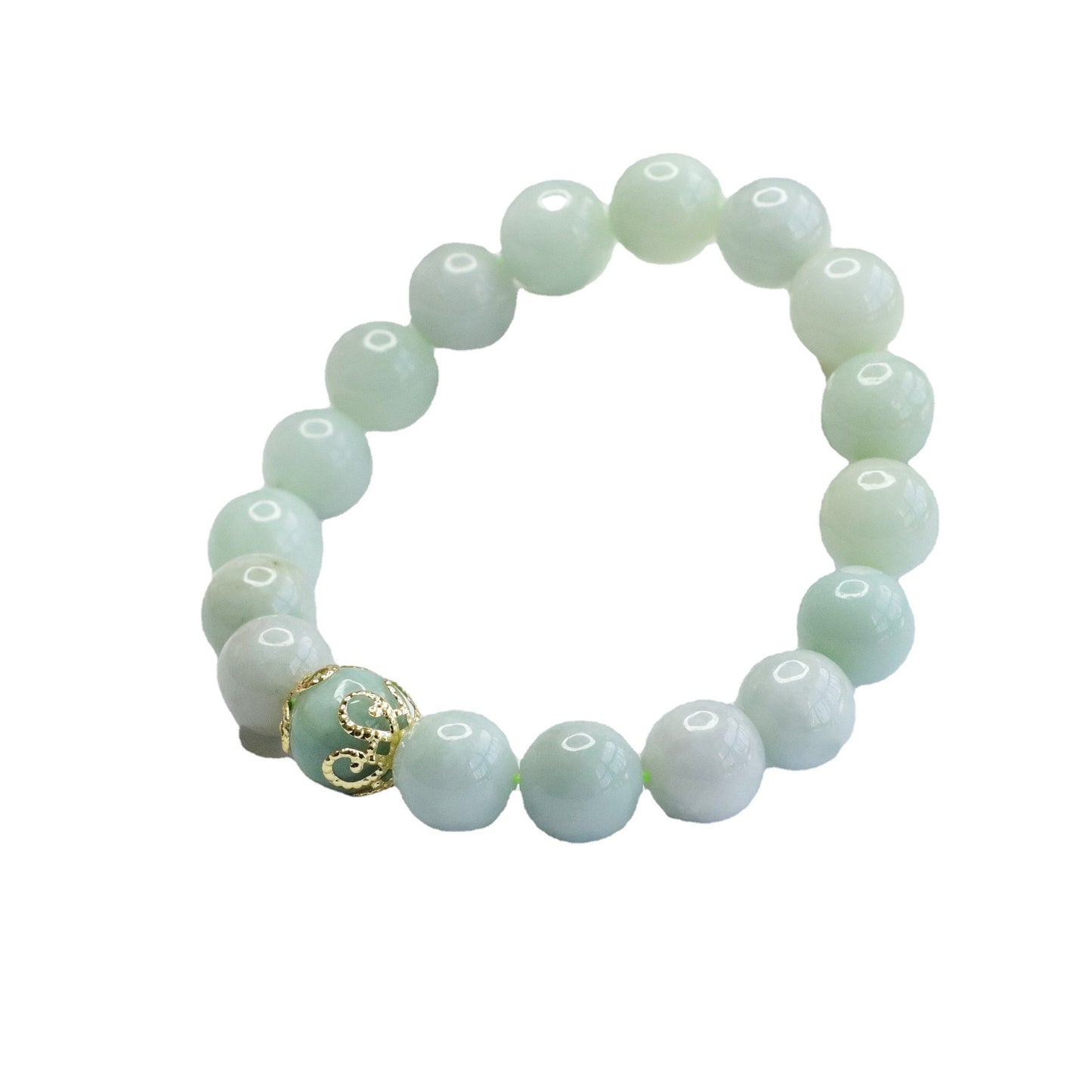 Fortune's Favor Sterling Silver Jade Bead Bracelet