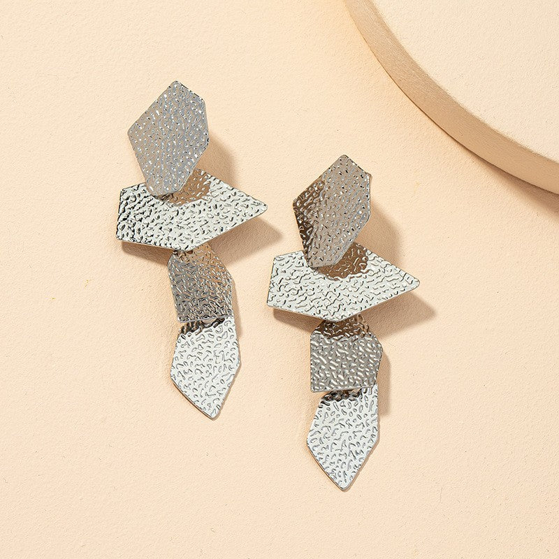 Retro Exaggerated Metal Earrings - Vienna Verve Collection