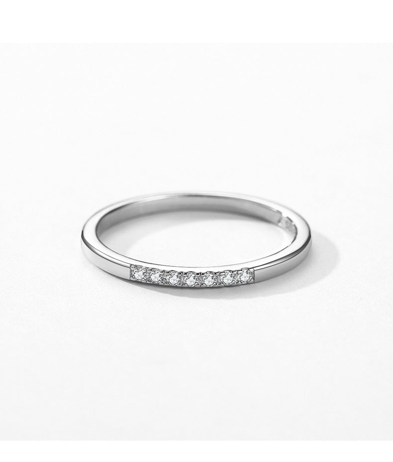 Everyday Genie Sterling Silver Zircon Ring - Size 5-10