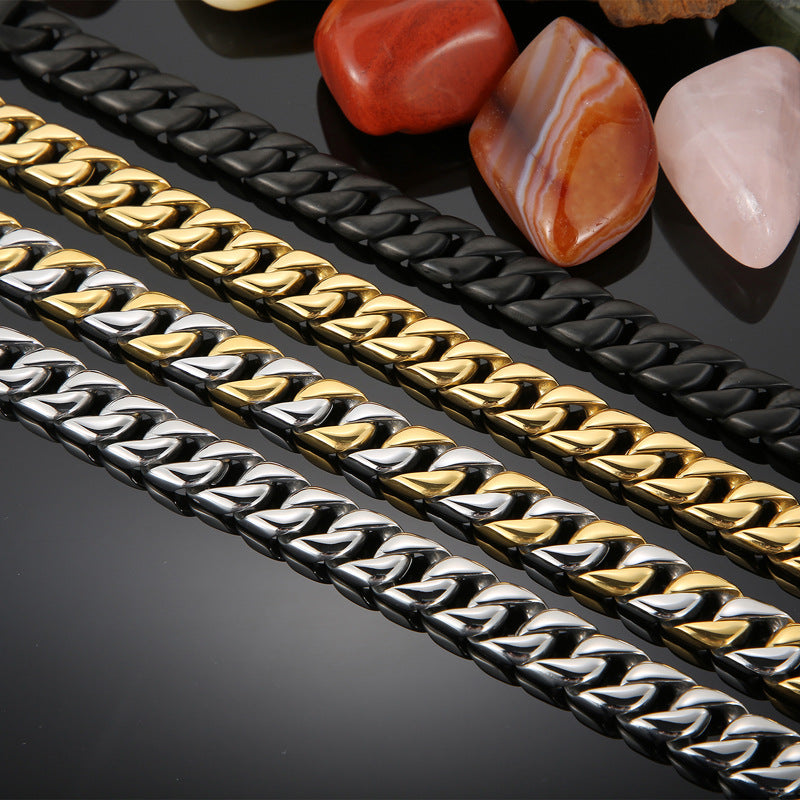 Korean-Inspired Simple Titanium Steel Bracelet for Men - Trendy Fashion Accessory