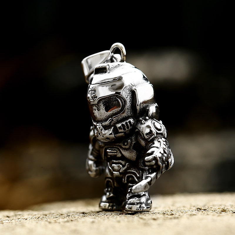 Vintage-Inspired Titanium Steel Astronaut Pendant for Men - Beier Chinese Style Jewelry