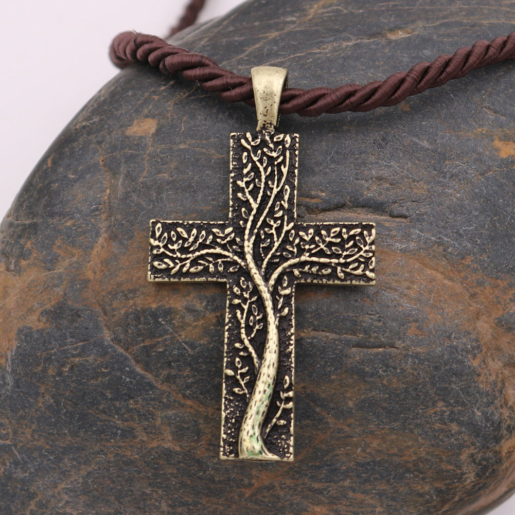 Viking Tree of Life Alloy Pendant Necklace - Norse Legacy Collection