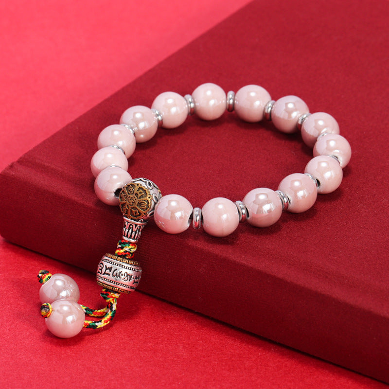 Grey Ceramic Bead Bracelet for Couples - Summer Gift