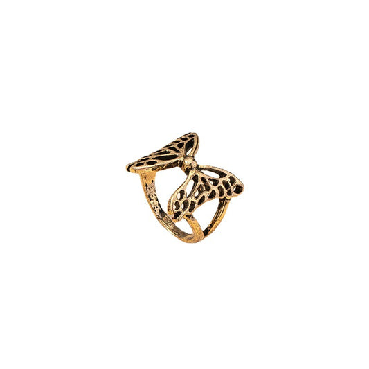 European Style Hollow Butterfly Ring with Niche Design for Fashionable Street Style