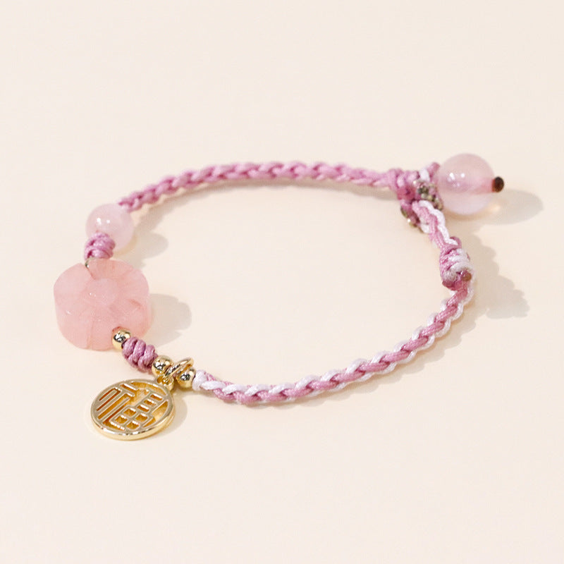 Peach Blossom Crystal Bracelet