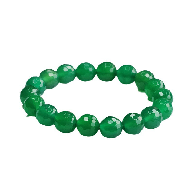 Emperor Green Chalcedony Sterling Silver Bracelet