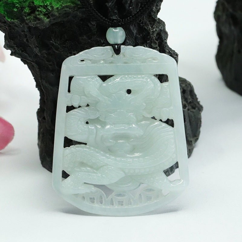 Myanmar A-grade Jade Dragon Pendant from the Planderful Collection