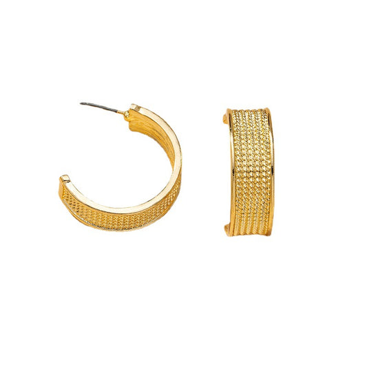 Metallic C-Shaped Earrings from Vienna Verve Collection