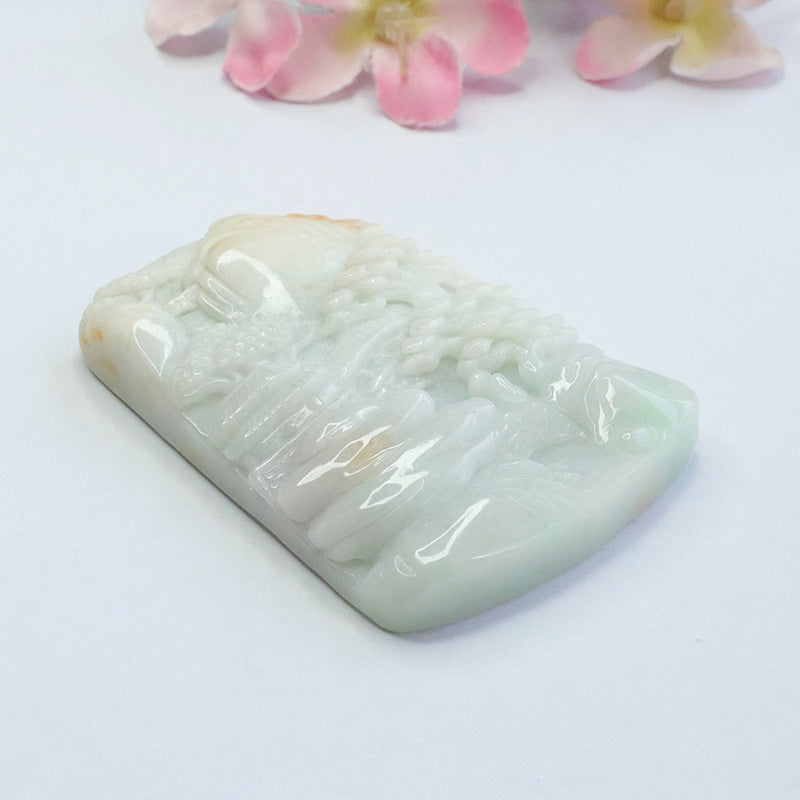 Myanmar Jade Landscape Pendant by Planderful Collection