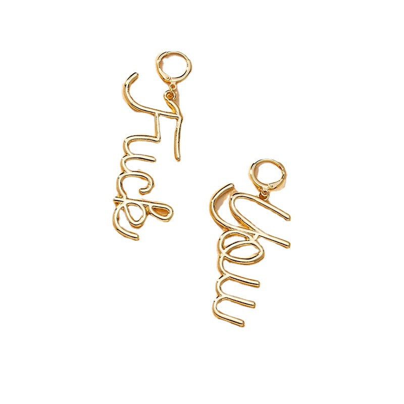 Customized Vienna Verve Metal Earrings - Handcrafted Female Accessory