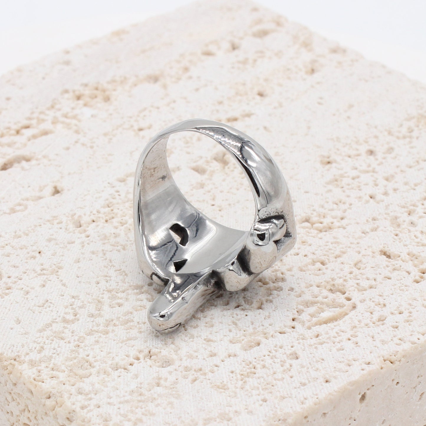 Middle Finger Fuck Men's Titanium Steel Ring