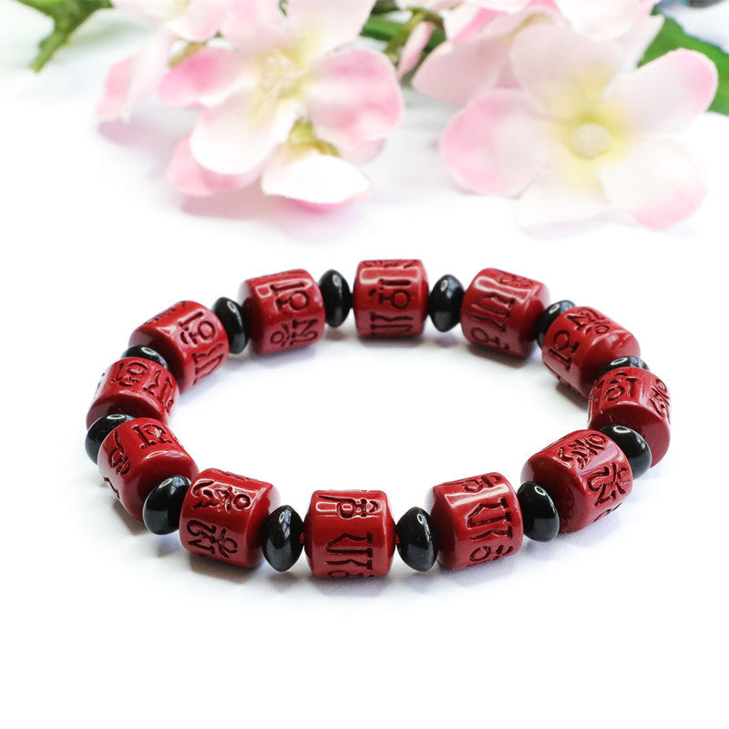 Purple Sand Cinnabar Sterling Silver Bracelet