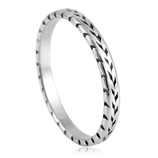 Retro Titanium Steel Braided Twist Ring for Men - Trendy European and American Jewelry Accessory