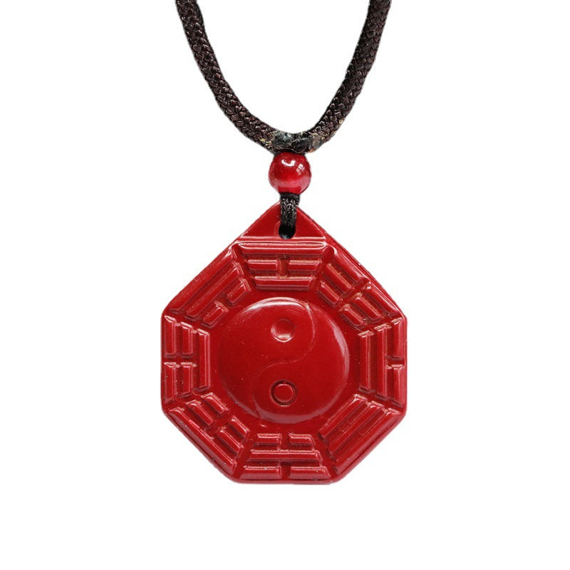 Fortunate Crimson Sand Bagua Pendant Set with Purple Gold Sand Orthodoxy