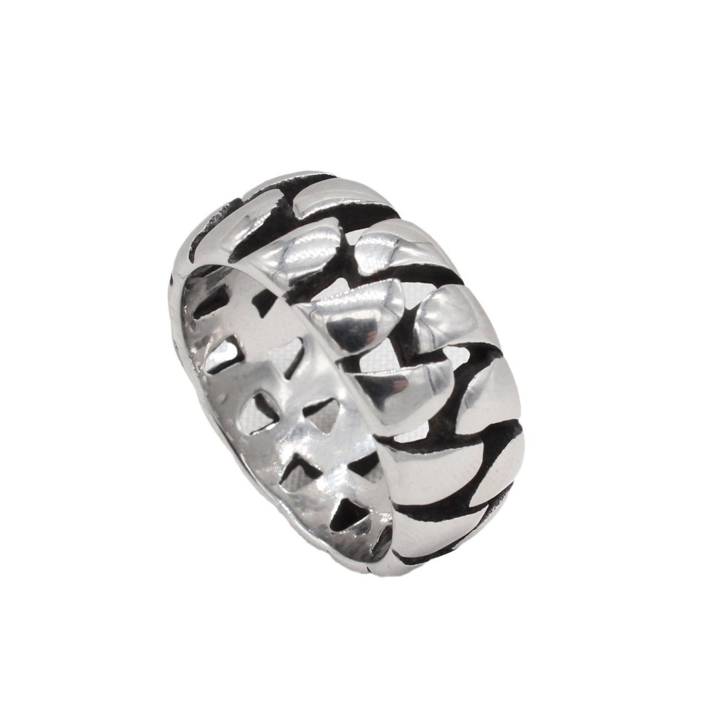 Personalized Retro Titanium Steel Chain Ring for Men - Wholesale European and American Style