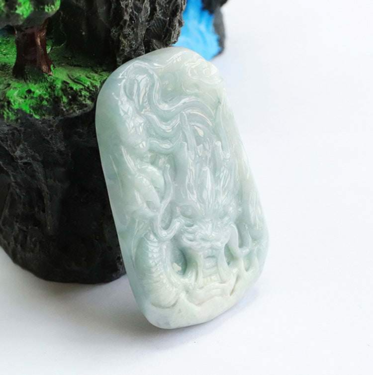 Myanmar A Grade Jade Dragon Pendant - Fortune's Favor Collection