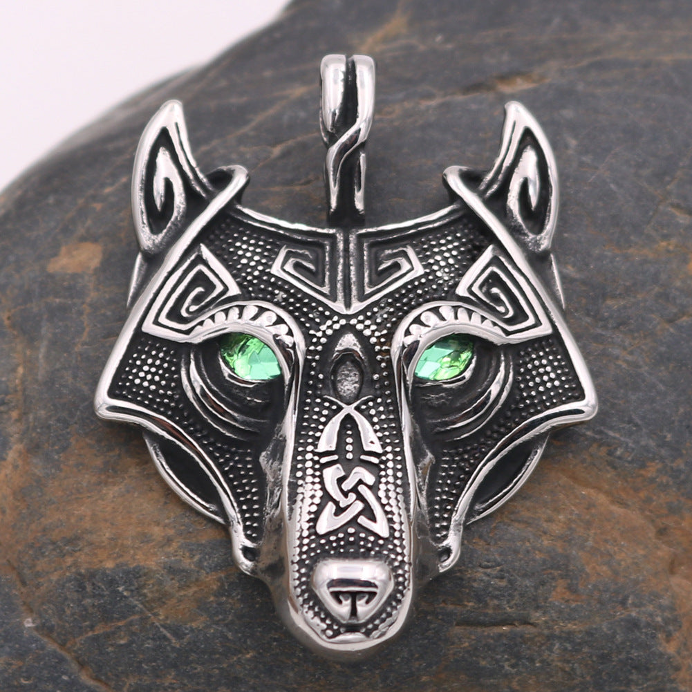 Mystical Viking Wolf Necklace with Celtic Touch