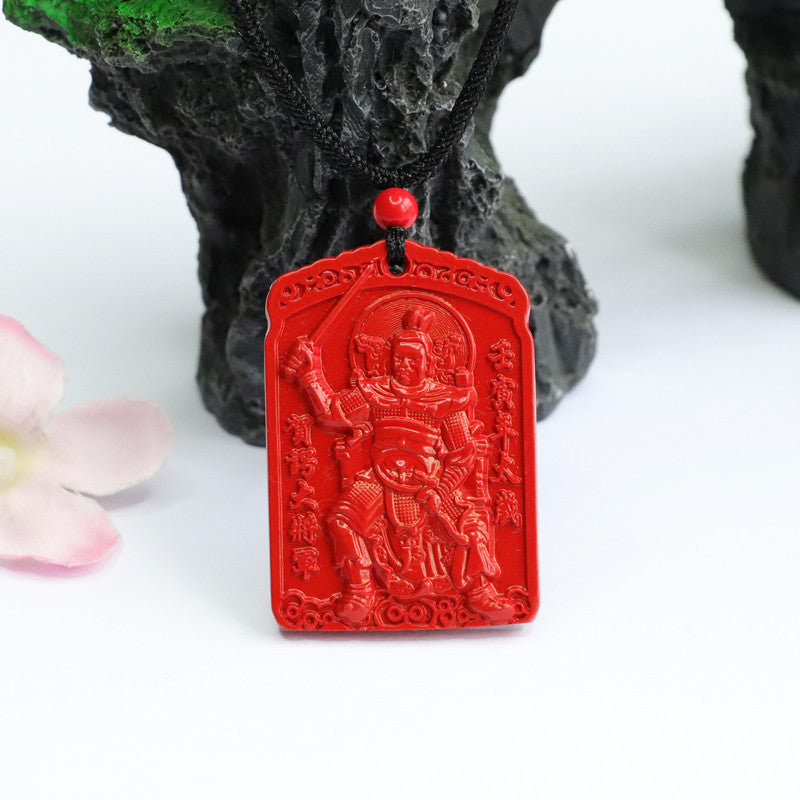 Cinnabar Stone Sterling Silver Pendant from the Fortune's Favor Collection